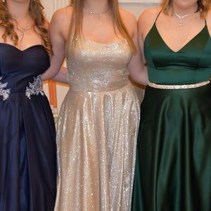 Sherri Hill Sparkly Gold Prom Dress